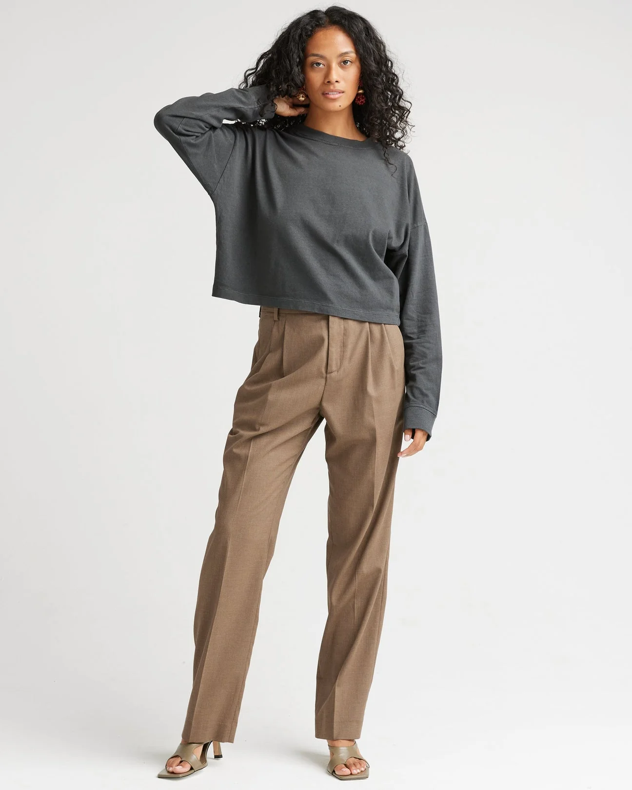 RELAXED CROP LONG SLEEVE TEE - Image 7